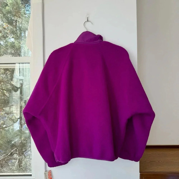 New Free People Hit The Slopes Fleece Jacket in Purple Bomber FP Movement - Picture 8 of 13